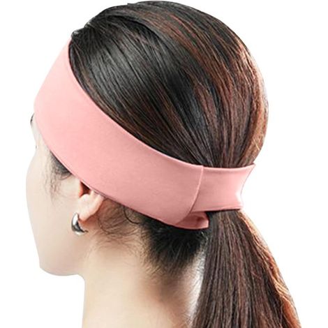 Bandeau de sport respirant et anti-transpiration pour entraînements intensifs, antidérapant, 23 x 5,5 cm, rose (1/5)
