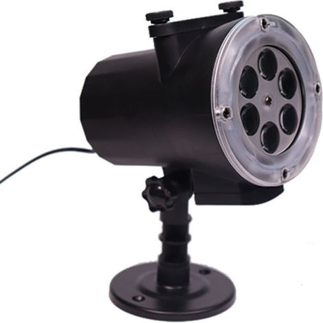 Mettez en surbrillance la lampe de projection à 12 cartes. la lampe à LED en forme de flocon de neige. la mini lampe à gazon de décoration de Noël colorée (norme américaine) (1/5)