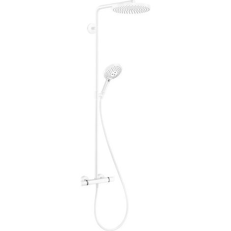 Showerpipe 240 1jet PowderRain blanc mat