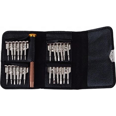 Juego de herramientas de servicio 25 en 1, destornilladores Torx de precisión, estuche GSM (1/4)