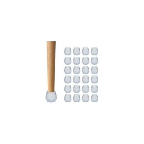 24Pcs Embout de Chaise,Protection Pied de Chaise, Bouchon Pied de Chaise, Bouchon Rond de Pied de Chaise, Eviter Les Bruits de Rayures, pour Aux Tables, Chaises, Canapés et Autres Meubles(12-16 mm) (1/5)