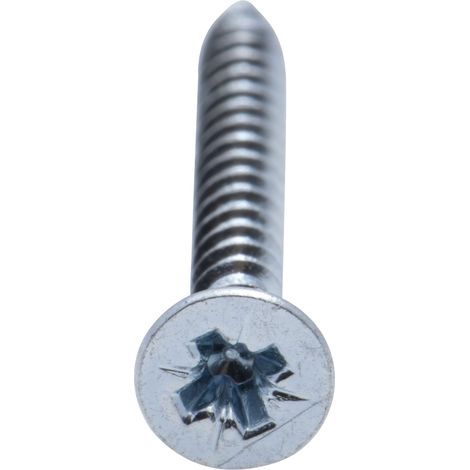 Vis à bois tête fraisée PZ zinguée Viswood filet total 3,5x20 mm (x100 vis)