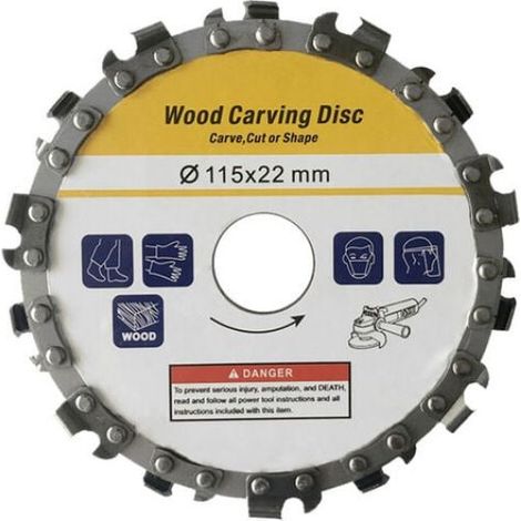 115mm 14 dents en acier inoxydable rectifieuse disque à bois rainurage Machine chaînes disque sculpture sur bois coupe façonnage disque