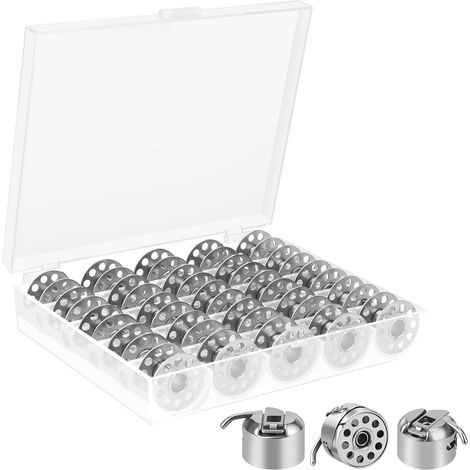 Metallspulen – 25 Stück – Edelstahl – Verwicklungsfrei – Für Haushaltsnähmaschinen – 20 x 10 mm (1/5)