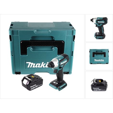 Llave de impacto sin cable Makita DTD 155 G1J 18 V 140 Nm 1/4'' sin escobillas + 1x batería 6,0 Ah + Makpac - sin cargador (1/5)