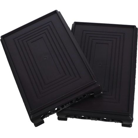 Support de pot de fleurs rectangulaire en plastique, compatible avec les vases (2 pièces incluses) (1/5)