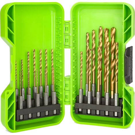Greenworks Jeu de forets 22 pcs - Revêtement titane (1/4)