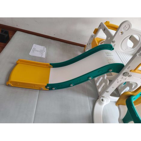 AIYAPLAY Set Scivolo e Altalena 7 in 1 a Tema Auto per Bambini 1-4 Anni, Bianco (1/5)