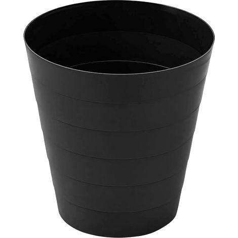 Poubelle en Plastique 9L - Design Compact Noir - Résistante et Facile à Nettoyer - Pour Bureau ou Chambre - Hauteur 25 cm (1/5)