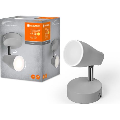 LED SPOT PELIR PLAGE DE CLUSEMENT, GREN, 4,3W, 210LM, offre une lumière dirigée avec une couleur de lumière blanche chaude, avec des projecteurs GU10 flexibles, IP20, 2700K (1/5)