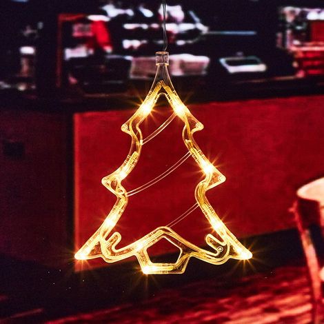 Lampe Suspendue - Lumière LED à Ventouse - Décoration Intérieure et Extérieure pour Arbre de Noël, Cheminée, Fenêtre - 1 Pièce (1/4)