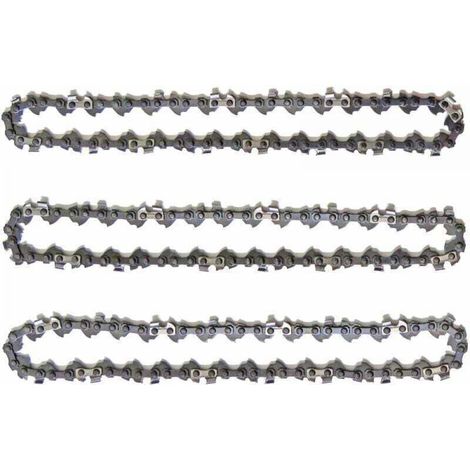 Lot de 3 Chaînes d'Élagueuse sur Perche pour Guide-Chaîne de 10" (25 cm), 40 Maillons d'Entraînement, Faible Rebond, Compatibles avec Black & Decker, Ryobi, Ferrex, Primaster et autres (1/4)