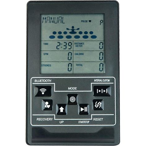 Rameur à résistance Bluetooth avec écran LCD, compatible avec les pays utilisant des rameurs. (1/3)