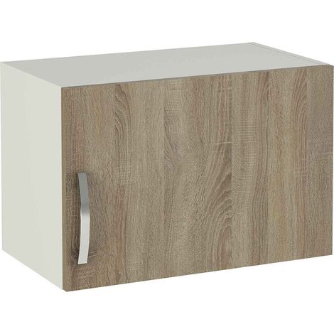 Meuble haut de cuisine 1 porte coloris chêne cortez - Hauteur 40 x Longueur 60 x profondeur 33 cm -PEGANE-