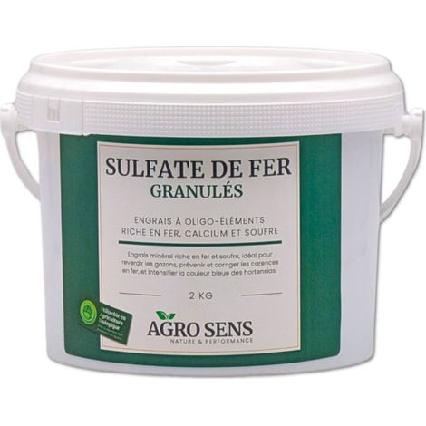 Sulfate de fer granulés - Agro Sens - Seau 2 kg (1/5)