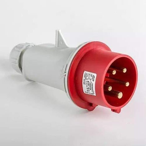 Prise mâle tétrapolaire 16A 3P+N+T 400V – Étanchéité IP44/IP67 – Polyamide 6 sans halogène – Pour environnements humides - CEE 16 A