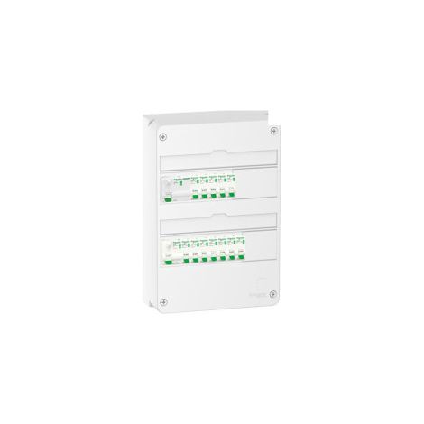Schneider - Tableau u00e9lectrique pru00e9-u00e9quipu00e9 et pru00e9-cu00e2blu00e9 pour T1/T2 - Ru00e9si9 - 13 modules - 2 Rangu00e9es - XE - Ru00e9f: SCHTAMC2R2ID (1/5)