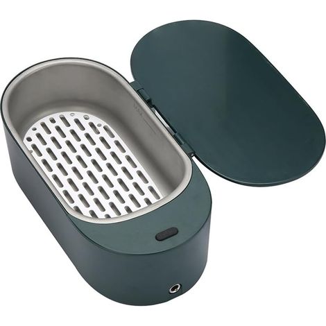 Petit nettoyeur à ultrasons pour lunettes, nettoyeur à ultrasons pour bijoux, machine de nettoyage à ultrasons haute fréquence, prise UE de type B (1/5)