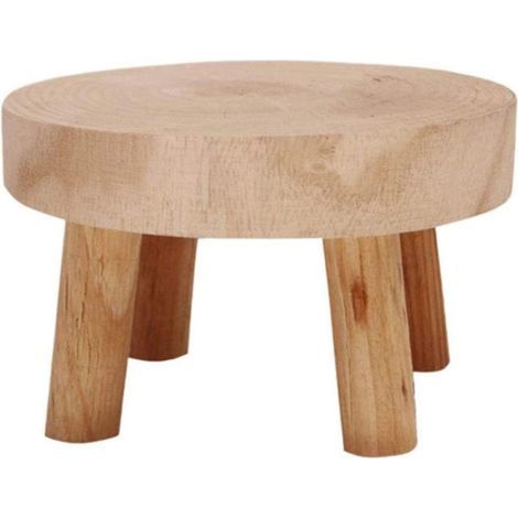 Support de pot de fleurs en bois pour intérieur, tabouret en bois mini porte-plante design, présentoir à plantes d'intérieur (1/5)