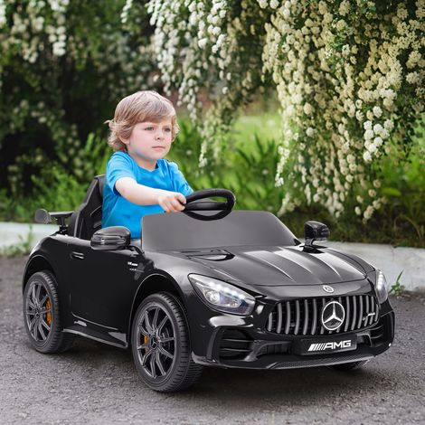 Elektro-Kinderauto, Mercedes, 3-5 km/h, Fernbedienung, Licht & Musik, Schwarz