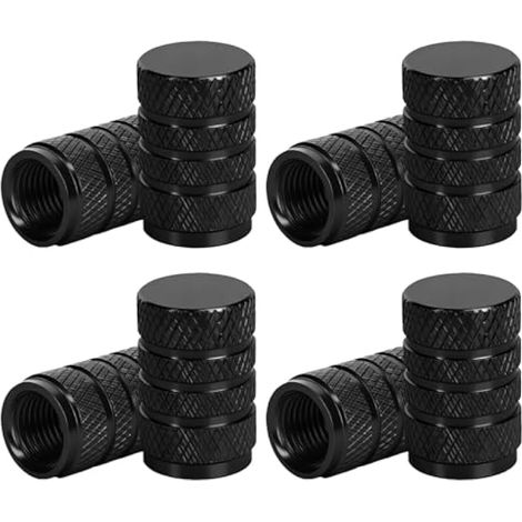 8 Pcs Bouchons de Valve pour Pneus de Voiture, Bouchons de Poussière Universels en Aluminium 10mm avec Joint Caoutchouc, Anti-Corrosion et Faciles à Installer pour Voiture, Moto, Vélo, SUV, Camion (1/5)