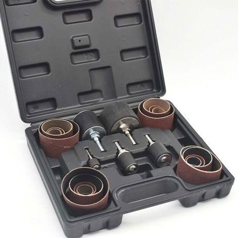 25pcs Manchons abrasifs Rouleaux Ponçage Manches papier de verre embouts abrasifs pour ponceuse abrasif (1/4)