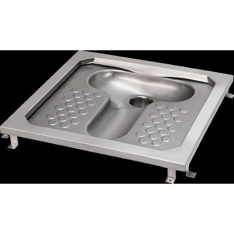 KWC Hock-wc, CAMPUS, Edelstahl, Spülrand, 755x200x755 mm, Suizidhemmend (1/2)