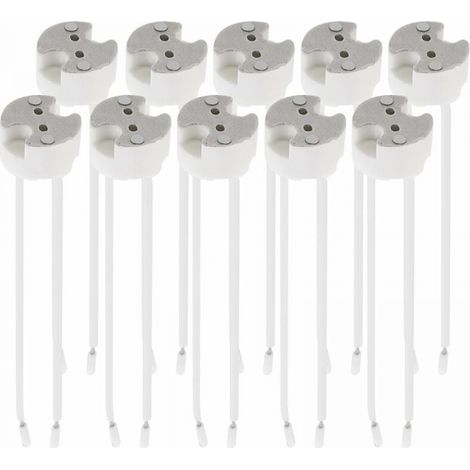 Confezione da 10 portalampade GU5.3 - Attacco GU5.3 o MR16 - Portalampada con cavo da 12V - Per lampadine come LED, alogene e faretti (1/5)