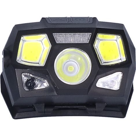 Linterna frontal de alto brillo, batería de larga duración, interruptores con sensor, linterna frontal con inducción ajustable libremente a 60 grados para deportes.