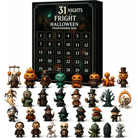 Halloween Adventskalender 2026, 31 Tage Countdown avec 31 Gruselfiguren (1/5)