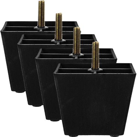 Pieds de meubles carrés Unomor en plastique et métal lot de (1/5)