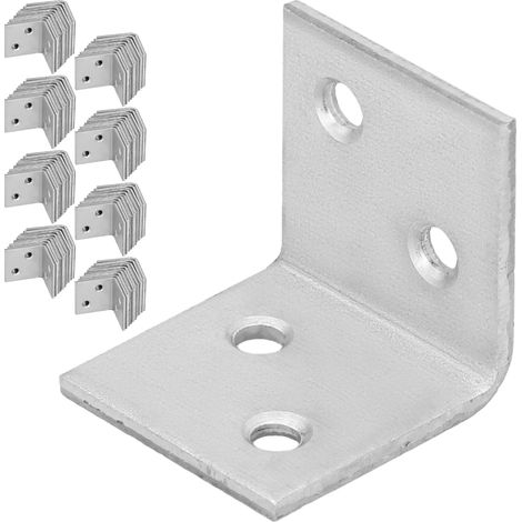 Winkelverbinder für Zimmererarbeiten, verzinkter Stahl, 25 x 25 x 25 mm, 100 Stück