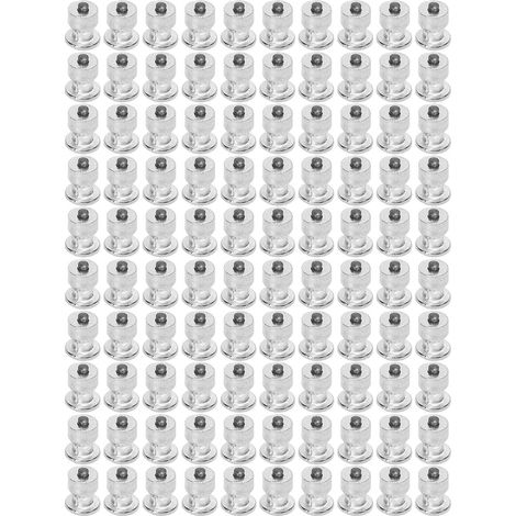 100 clous argentés pour pneus de voiture, voiture, quad, chargeuse, chariot élévateur, moto : vis à pointes antidérapantes et résistantes à l'usure. (1/5)