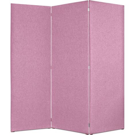 EVERGREENWEB Paravento Pieghevole di Design|Pannello divisorio per Ambienti, per casa, hotel, ufficio, bar|Separ‚ Struttura Legno, Divisorio Richiudibile Pieghevole 3 Moduli 180x190 cm|col. Lilla (1/5)