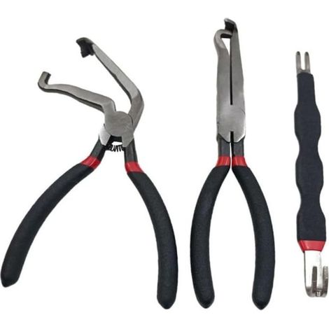 Ensemble de 3 outils pour débrancher les connecteurs électriques : pinces, colliers, pour la réparation automobile, débrancheurs de prises, acier au carbone (1/5)