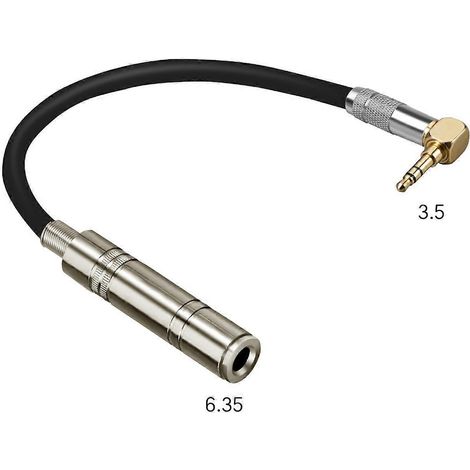 Adaptateur audio stéréo coudé 3,5 mm mâle vers 6,35 mm femelle (lot de 4) (1/5)