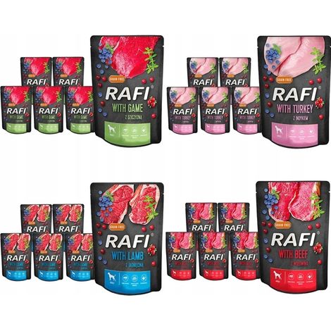 Dolina Noteci RAFI PREMIUM Nassfutter für Hunde, Geschmacksmischung, 40 x 300 g