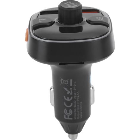 Émetteur FM Bluetooth 5.0 avec Double Port USB, Lecteur MP3 Mains Libres et Éclairage RGB Multicolore (1/5)