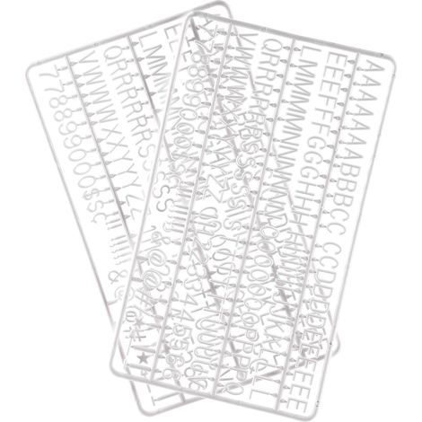 Lettres de 19 mm (3/4 pouce) pour tableaux d'affichage, 300 pièces comprenant lettres, chiffres et symboles pour tableaux d'affichage en plastique interchangeables (1/5)