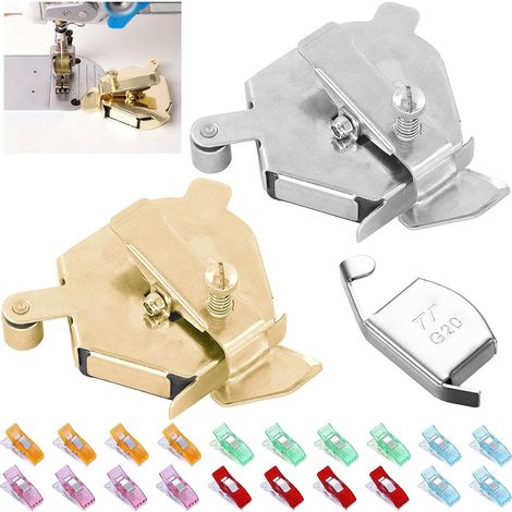 Guide de Couture Magnétique pour Machine à Coudre Accessoires Machine Multifonctions Accessoires Machine à Coudre Anti-Curl Magnétique avec Guide Couture Aimanté et Pince Couture Clip (1/5)
