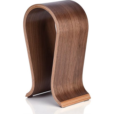 Support pour Casque en Bois en Forme de U, Porte-Casque de Bureau Étagère de Présentation en Bois Rack (1/5)