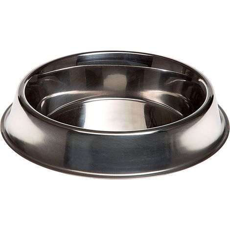 Ferplast SUPERNOVA Ciotola in acciaio inox con bordo inferiore sollevato. 6 misure. Variante 180 - Misure: Ø 26.3 x h 5.8 cm - 1.6 L -