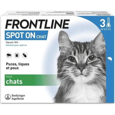 FRONTLINE 3 Pipette antiparassitarie SPOT ON per Gatti - Pulci, zecche, pidocchi