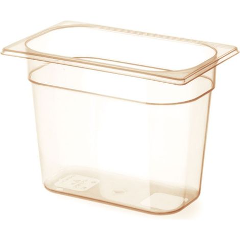 Bac gastronorme 1/4 résistant aux températures élevées - Ref 869567 - 16x26xH15 cm - Hendi