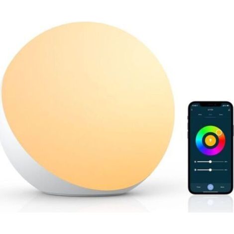 Lámpara de Mesa Inteligente, Lámparas de Mesita de Noche Compatibles con Alexa y Google Home, Lámpara Táctil con Cambio de Color RGB Ajustable para Niños (1/5)