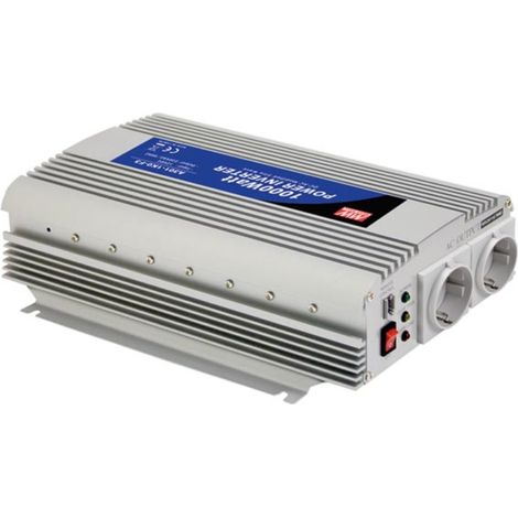 Mean Well - Wechselrichter von Gleichstrom auf modifizierte Sinuswelle - 1000 W - Deutscher Stecker