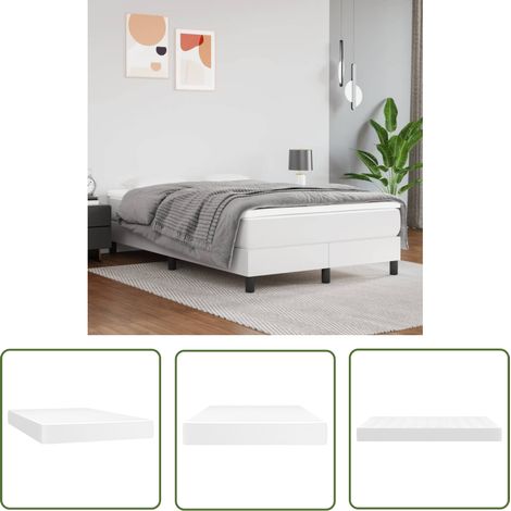 The Living Store Matelas de lit à ressorts ensachés Blanc 120x200x20 cm - Matelas À Ressorts Ensachés - Matelas Blanc - Matelas Confortable - Matelas Support Moyen - Literie (1/5)