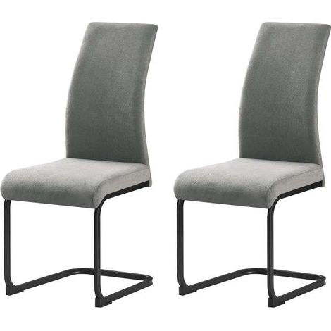 Pack 2 Sillas Salón Comedor Tacoma Estilo Contemporáneo Color Gris 43x100x45 cm (1/5)