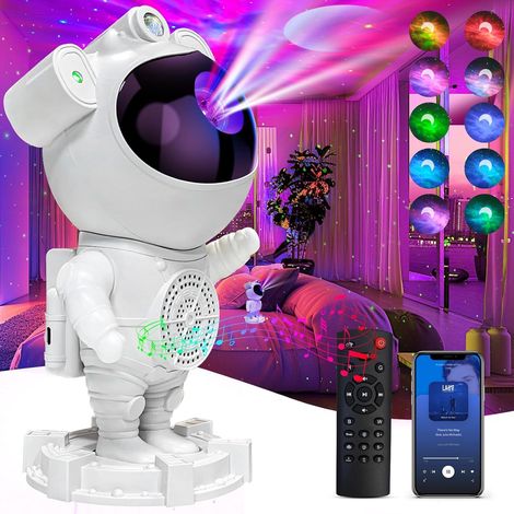 Veilleuse projecteur astronaute, lumière LED blanche - Télécommande (1/3)
