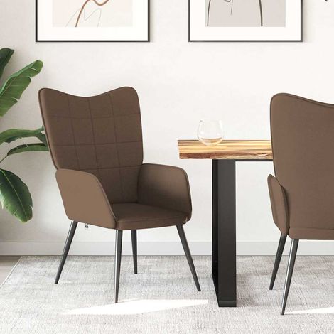 vidaXL Chaise de relaxation Marron Tissu (1/5)